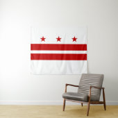 Washington DC vlag Wandkleed (In Situ (horizontaal))