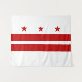 Washington DC vlag Wandkleed (Voorkant (horizontaal))