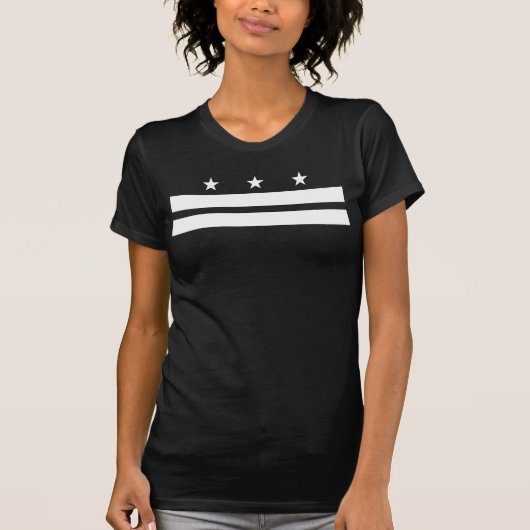 Washington DC-vlag - wit T-shirt (Voorkant)