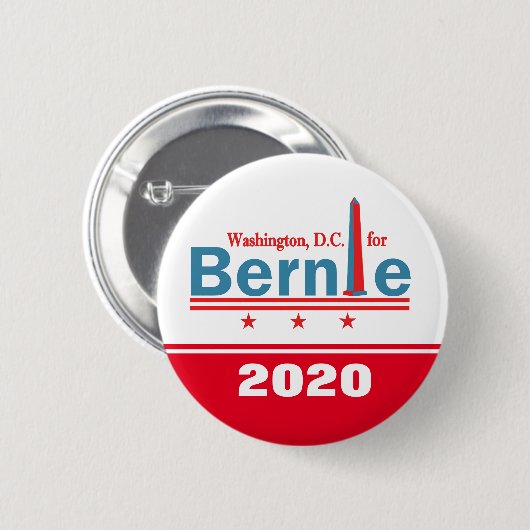 Washington, DC voor Bernie 2020 Ronde Button 5,7 Cm (Voorkant /achterkant)
