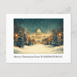 Washington DC Vrolijk Kerstvakantie Briefkaart