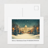 Washington DC Vrolijk Kerstvakantie Briefkaart (Voorkant / Achterkant)