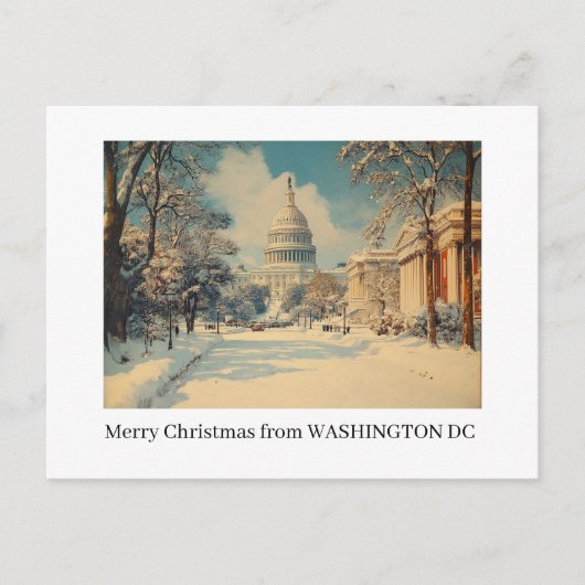Washington DC Vrolijk Kerstvakantie Briefkaart (Voorkant)