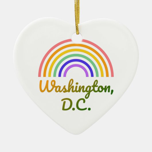 Washington DC - Washington briefkaarten - Washingt Keramisch Ornament (Voorkant)