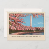 Washington DC Washington Monument Cherry Blossom Briefkaart (Voorkant / Achterkant)