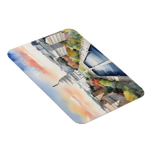 Washington DC waterverf kunst Magneet (Rechterzijde)