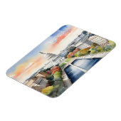 Washington DC waterverf kunst Magneet (Linkerzijde)