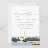 WASHINGTON DC Waterverf Skyline repesal Dinner Kaart (Voorkant)