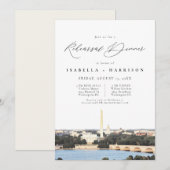 WASHINGTON DC Waterverf Skyline repesal Dinner Kaart (Voorkant / Achterkant)