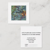 Washington DC We hebben een nieuwe adres Kaart ver (Voorkant / Achterkant)