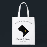 Washington DC Wedding Welcome Bag Tas, Gold Heart Boodschappentas<br><div class="desc">Vul deze welkomsttas met favoriete godies voor uw gasten als ze in Washington DC aankomen!</div>
