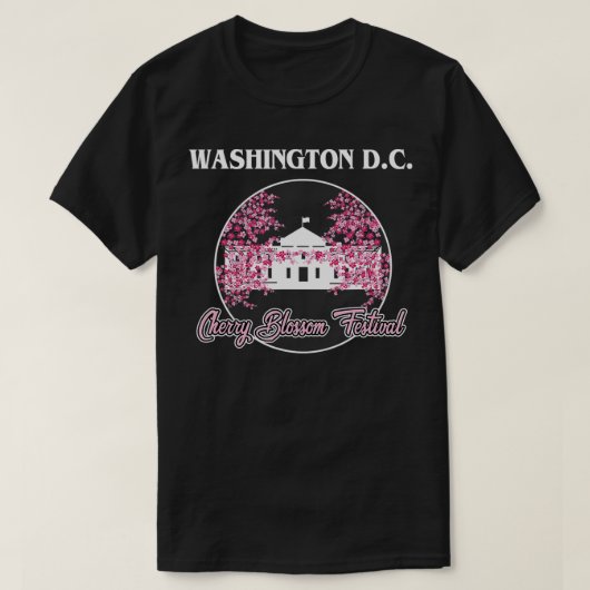 Washington DC White House Cherry Blossom T-shirt (Design voorkant)