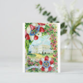  Washington DC White House Retro Travel Briefkaart (Staand voorkant)