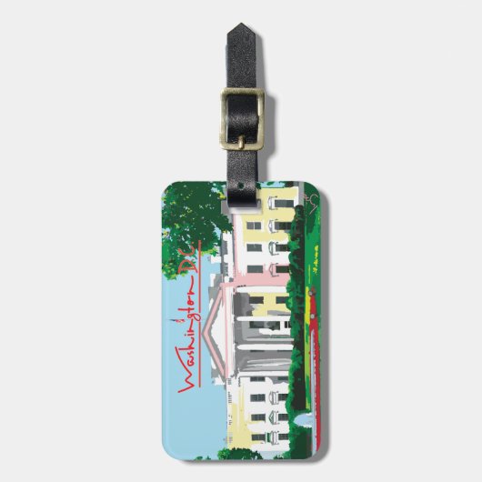 Washington DC - Witte Huis Bagagelabel (Voorkant verticaal)