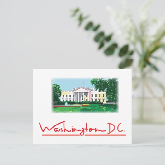 Washington DC - Witte Huis Briefkaart (Staand voorkant)