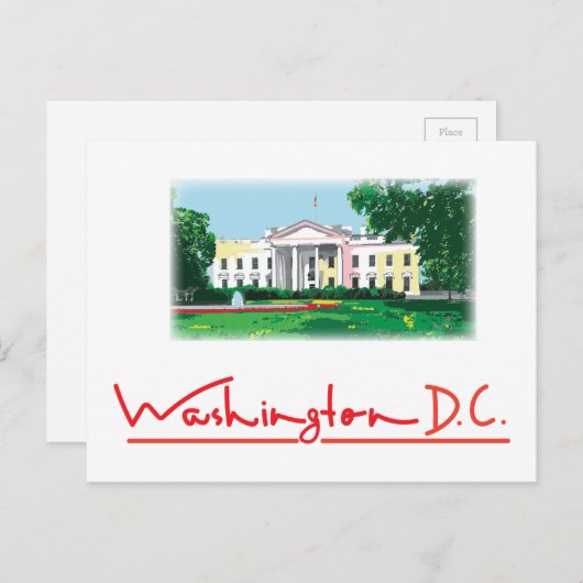Washington DC - Witte Huis Briefkaart (Voorkant / Achterkant)
