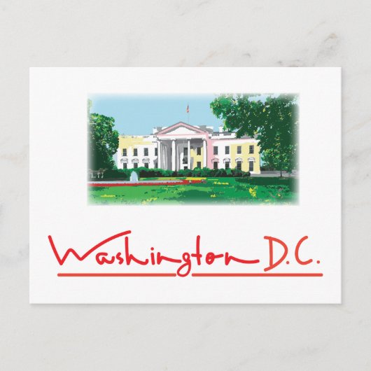 Washington DC - Witte Huis Briefkaart (Voorkant)