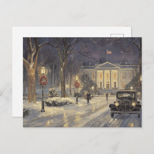 Washington DC Witte Huis Retro kaart (Voorkant / Achterkant)