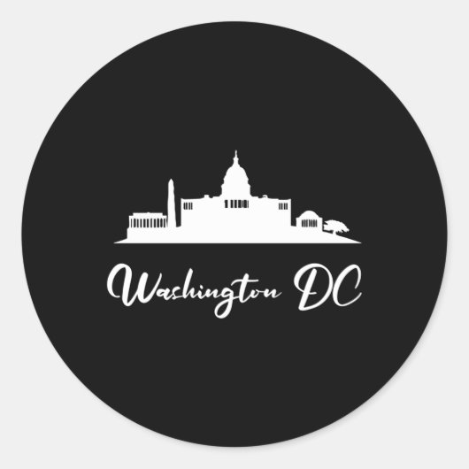 Washington DC Witte Huis Ronde Sticker (Voorkant)