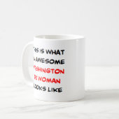 washington dc woman, awesome coffee mug koffiemok (Voorkant links)