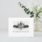 Washington DC zwart-wit Briefkaart (Staand voorkant)