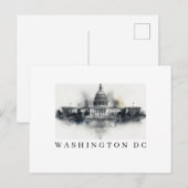 Washington DC zwart-wit Briefkaart (Voorkant / Achterkant)