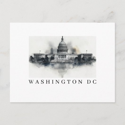 Washington DC zwart-wit Briefkaart (Voorkant)