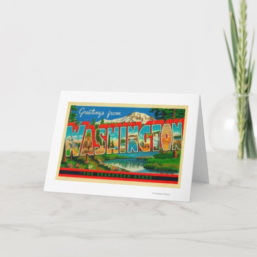 Washington - de Altijdgroene Staat Kaart (Voorkant)