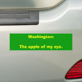 Washington: De appel van mijn oog. Bumpersticker (Op auto)