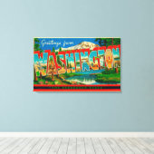 Washington - de Evergreen-staat Canvas Afdruk (Insitu (Houten vloer))