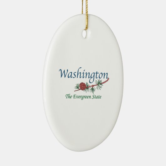 Washington de Evergreen-staat Keramisch Ornament (Rechts)