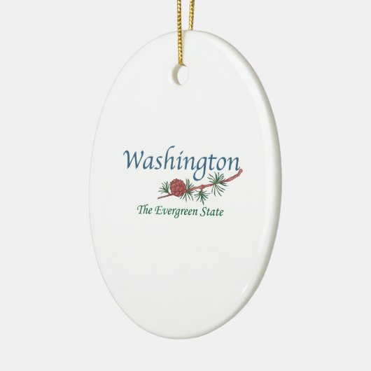 Washington de Evergreen-staat Keramisch Ornament (Links)
