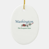 Washington de Evergreen-staat Keramisch Ornament (Voorkant)