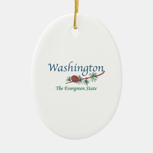 Washington de Evergreen-staat Keramisch Ornament (Voorkant)