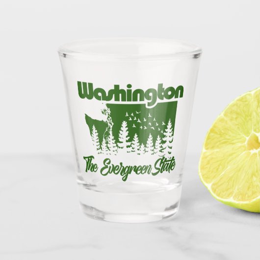 Washington de Evergreen-staat Shot Glas (Voorkant)