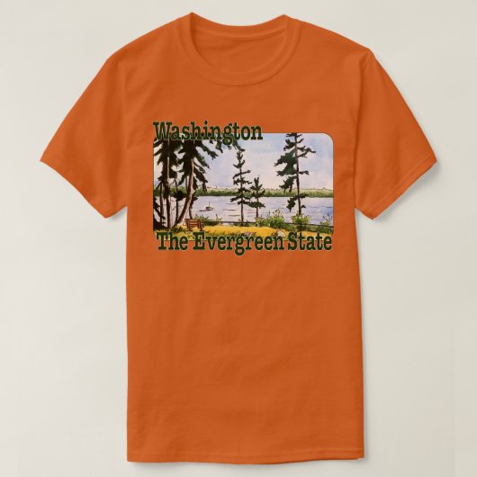 Washington de Evergreen-staat T-shirt (Design voorkant)