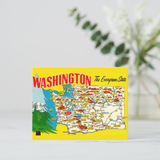 Washington - De Immergroene Staat  Briefkaart (Staand voorkant)