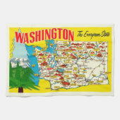 Washington - De Immergroene Staat  Theedoek (Horizontaal)