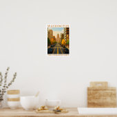 Washington de Immergroene Staat USA Reisbestemming Poster (Keuken)