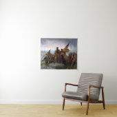 Washington die de Delaware kruist door Emanuel Leu Wandkleed (In Situ (horizontaal))