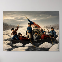Washington die de Delaware oversteekt Amerikaanse  Poster