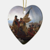 Washington die de Delaware passeert - Amerikaanse  Keramisch Ornament (Links)