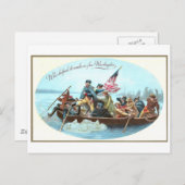 Washington die de Delaware passeert Briefkaart (Voorkant / Achterkant)