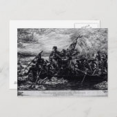 Washington die de Delaware passeert Briefkaart (Voorkant / Achterkant)