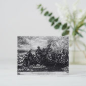 Washington die de Delaware passeert Briefkaart (Staand voorkant)