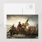 Washington die de Delaware passeert Briefkaart (Voorkant / Achterkant)