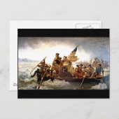 Washington die de Delaware passeert Briefkaart (Voorkant / Achterkant)