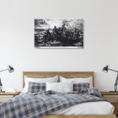 Washington die de Delaware passeert Canvas Afdruk (Insitu (Slaapkamer))