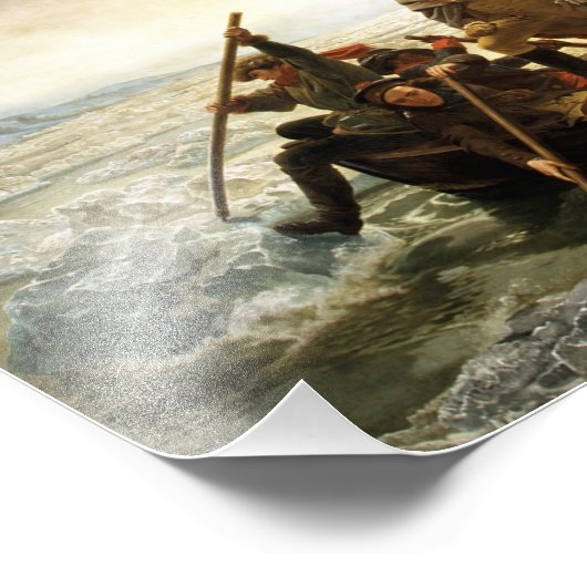 Washington die de Delaware passeert Foto Afdruk (Hoek)