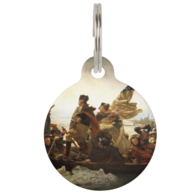 Washington die de Delaware passeert Huisdierpenning (Voorkant)